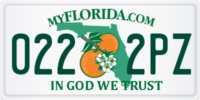 FL license plate 0222PZ