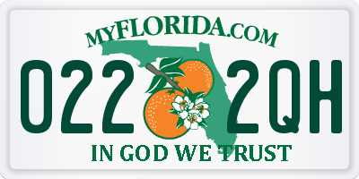 FL license plate 0222QH
