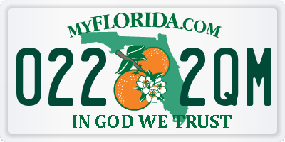 FL license plate 0222QM