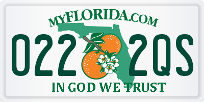 FL license plate 0222QS