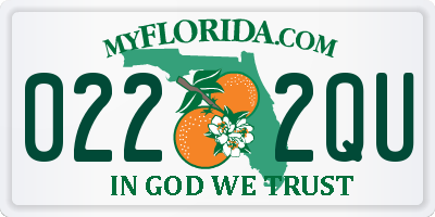 FL license plate 0222QU