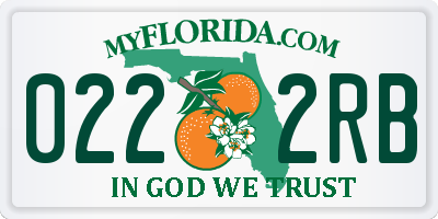 FL license plate 0222RB