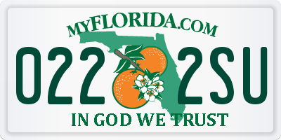 FL license plate 0222SU