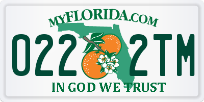 FL license plate 0222TM