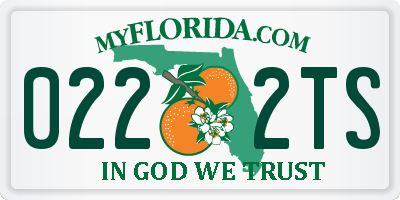 FL license plate 0222TS