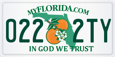 FL license plate 0222TY