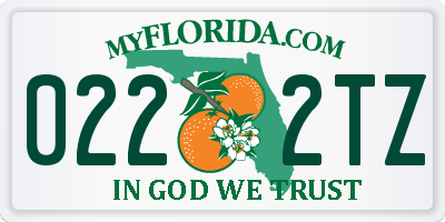 FL license plate 0222TZ