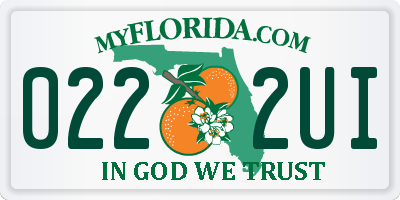 FL license plate 0222UI
