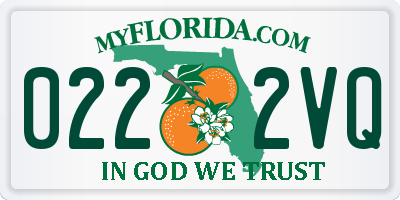 FL license plate 0222VQ