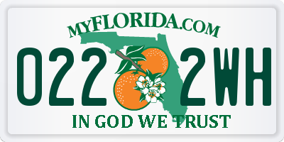 FL license plate 0222WH