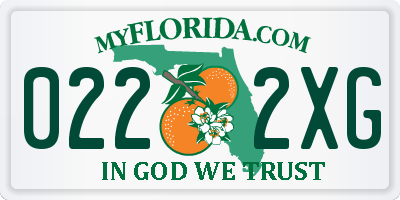 FL license plate 0222XG