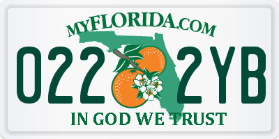 FL license plate 0222YB