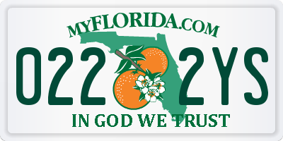 FL license plate 0222YS