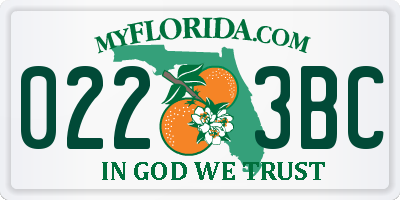 FL license plate 0223BC
