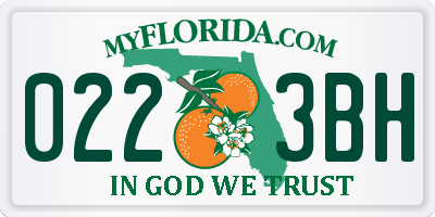 FL license plate 0223BH