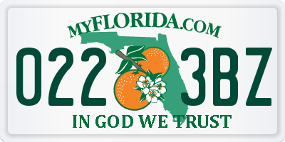 FL license plate 0223BZ