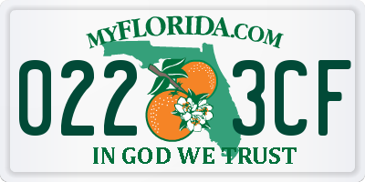 FL license plate 0223CF