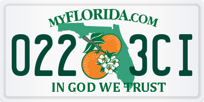 FL license plate 0223CI