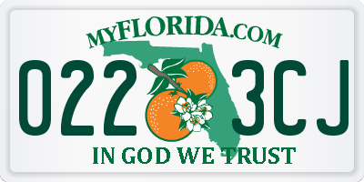FL license plate 0223CJ