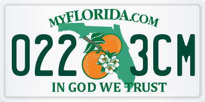 FL license plate 0223CM