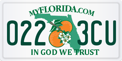 FL license plate 0223CU