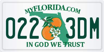 FL license plate 0223DM