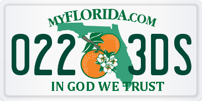 FL license plate 0223DS