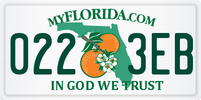 FL license plate 0223EB
