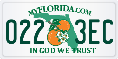 FL license plate 0223EC