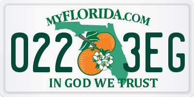 FL license plate 0223EG
