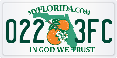 FL license plate 0223FC