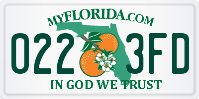FL license plate 0223FD