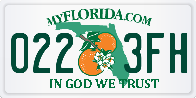 FL license plate 0223FH