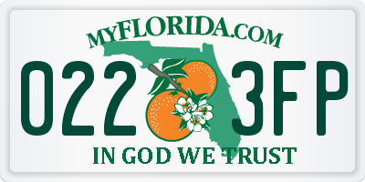 FL license plate 0223FP