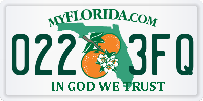 FL license plate 0223FQ