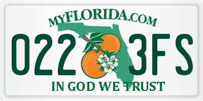 FL license plate 0223FS