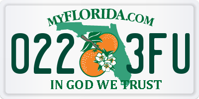 FL license plate 0223FU
