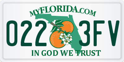 FL license plate 0223FV