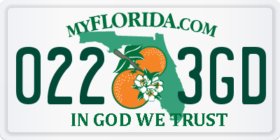 FL license plate 0223GD