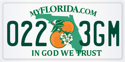 FL license plate 0223GM