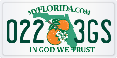 FL license plate 0223GS