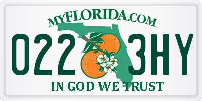 FL license plate 0223HY