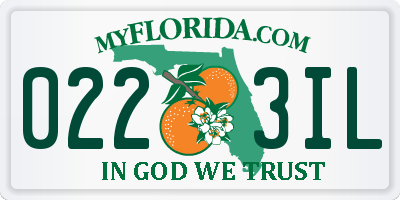 FL license plate 0223IL