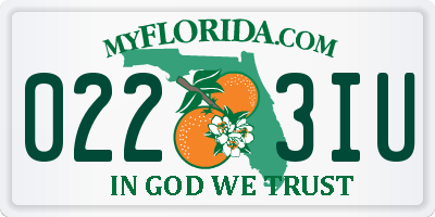 FL license plate 0223IU