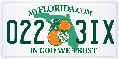 FL license plate 0223IX