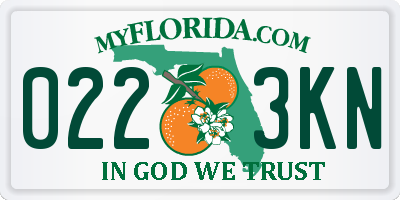 FL license plate 0223KN