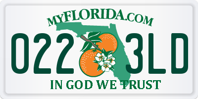 FL license plate 0223LD