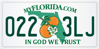 FL license plate 0223LJ