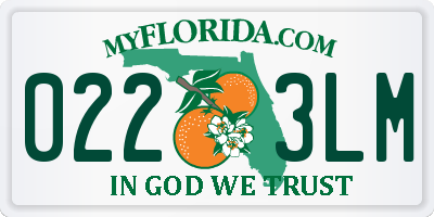 FL license plate 0223LM