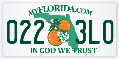 FL license plate 0223LO